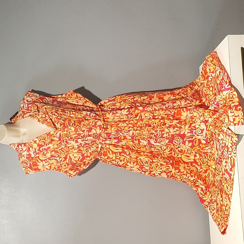 Spago Collection Floral Sleeveless Dress Size 24